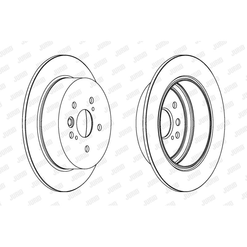 Jeu de 2 disques de frein arrière JURID 562288JC - Visuel 1