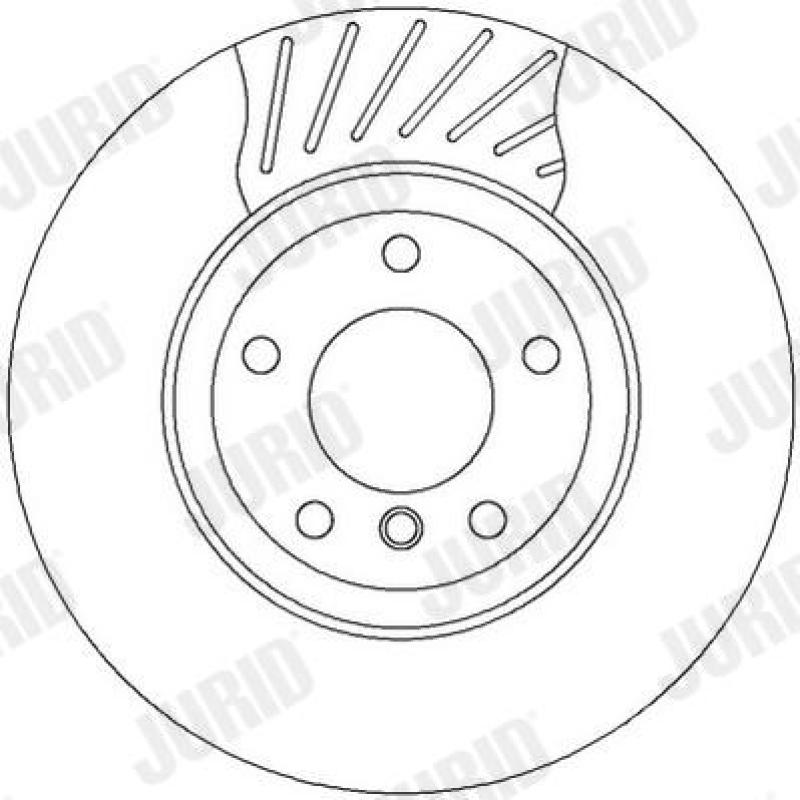 Jeu de 2 disques de frein arrière JURID 562318JC - Visuel 1