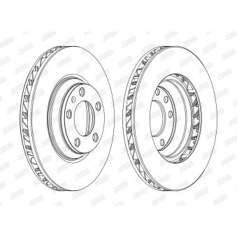 Disque de frein avant gauche JURID OEM 95535140150