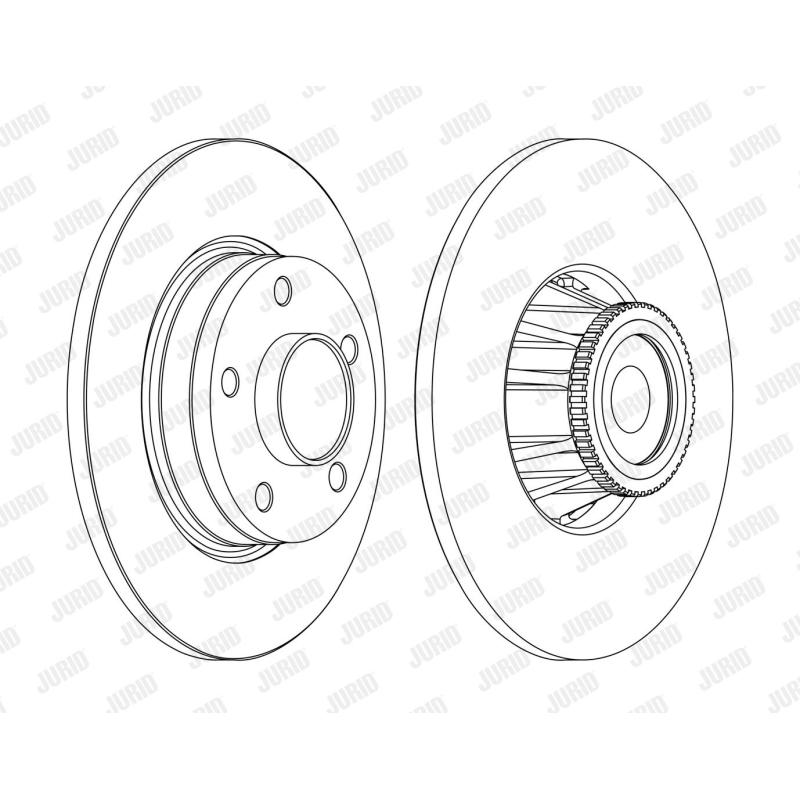 Jeu de 2 disques de frein arrière JURID 562365JC-1 - Visuel 1