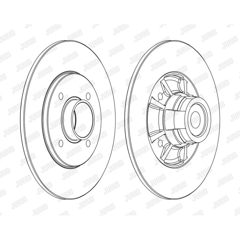 Jeu de 2 disques de frein arrière JURID 562367JC-1 - Visuel 1