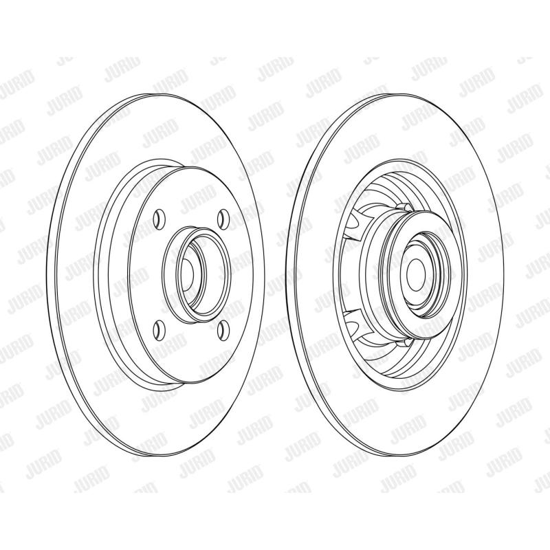 Jeu de 2 disques de frein arrière JURID 562373J-1 - Visuel 1