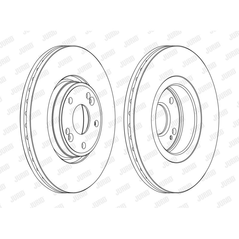 Jeu de 2 disques de frein avant JURID 562381JC-1 - Visuel 1