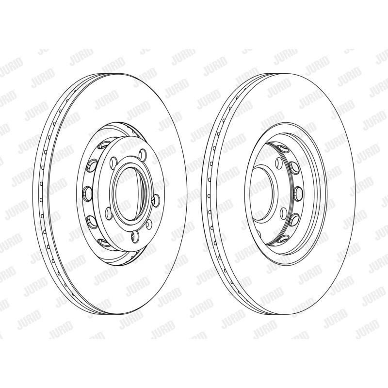 Jeu de 2 disques de frein avant JURID 562383JC-1 - Visuel 1