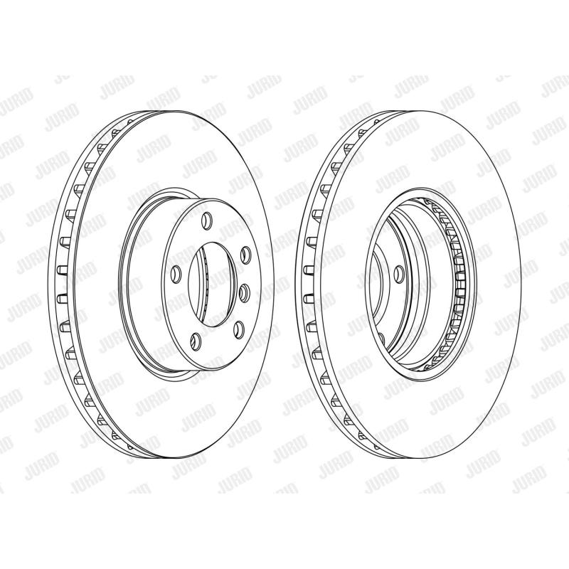 Jeu de 2 disques de frein avant JURID 562384JC - Visuel 1