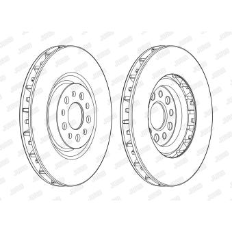 Jeu de 2 disques de frein avant JURID OEM 9464640588