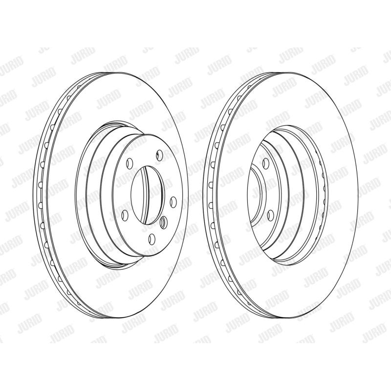 Jeu de 2 disques de frein avant JURID 562395JC - Visuel 1