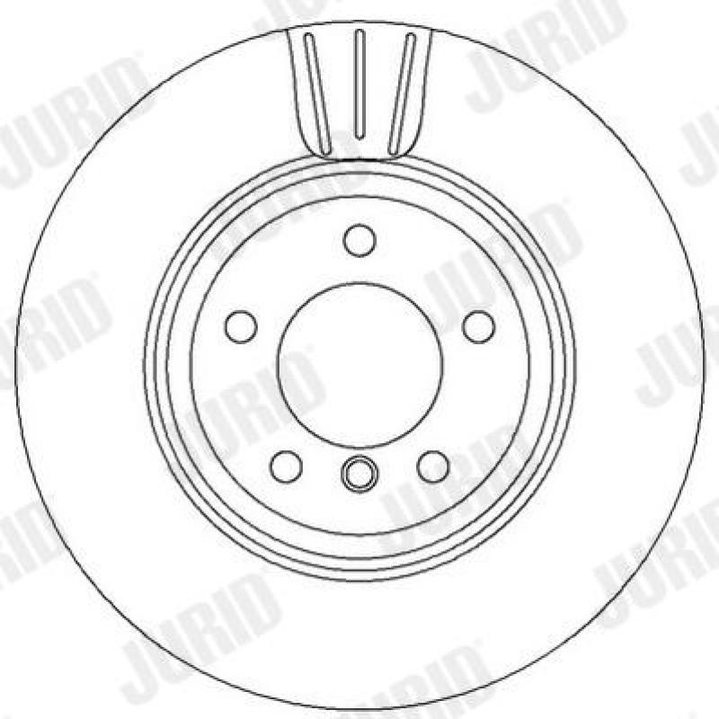Jeu de 2 disques de frein avant JURID 562395JC - Visuel 2