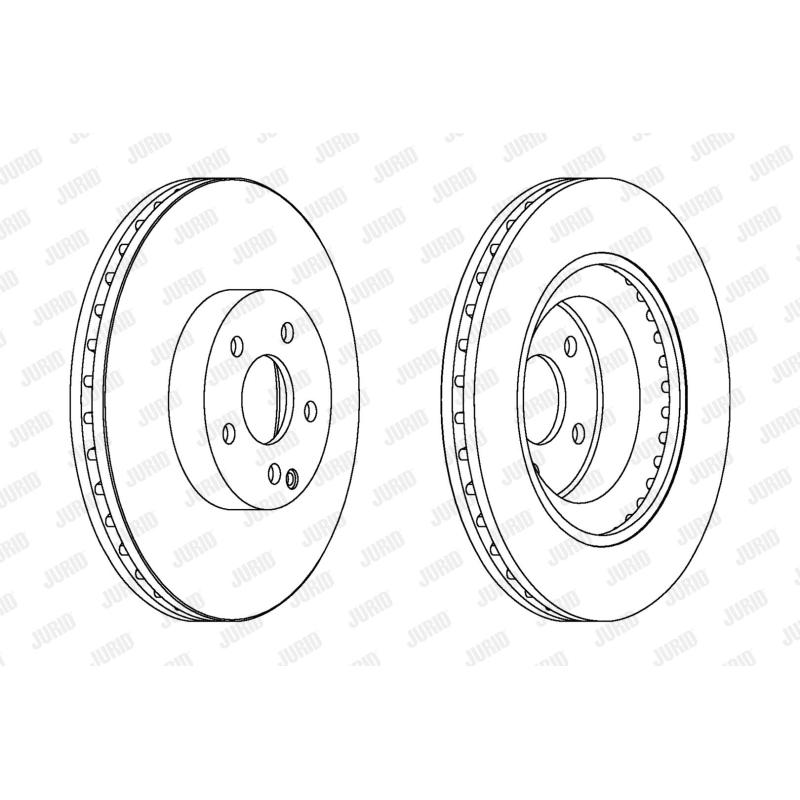 Jeu de 2 disques de frein avant JURID 562396JC - Visuel 1