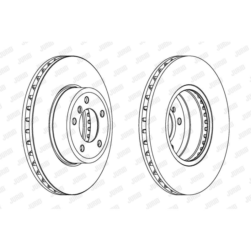 Jeu de 2 disques de frein avant JURID 562397JC - Visuel 1