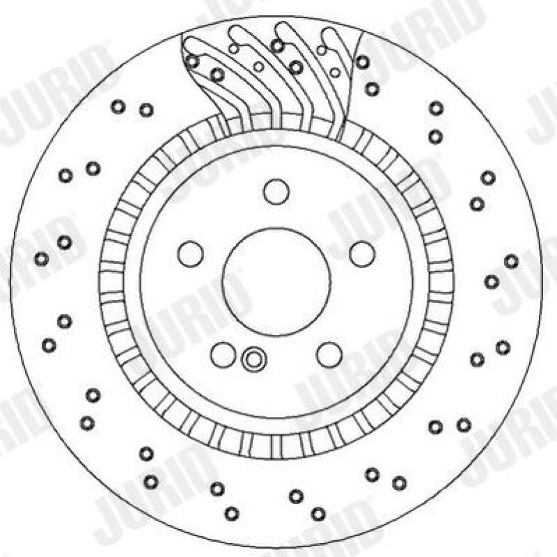 Jeu de 2 disques de frein arrière JURID 562400JC - Visuel 2