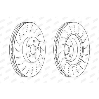 Jeu de 2 disques de frein avant JURID OEM 2214211812