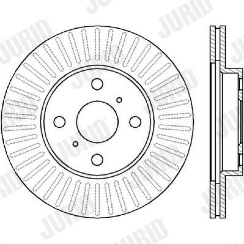 Jeu de 2 disques de frein avant JURID 562409JC - Visuel 1