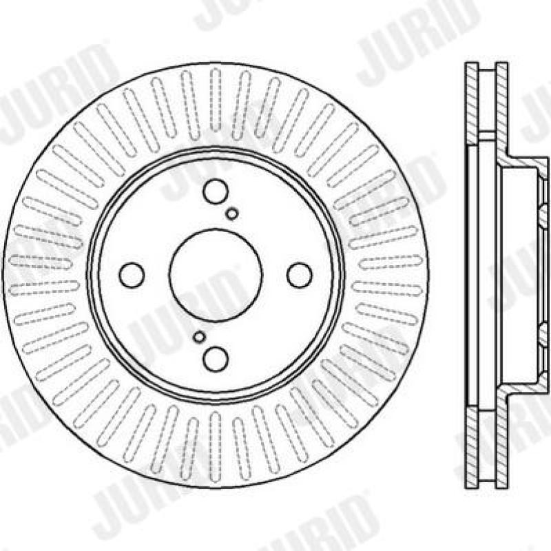 Jeu de 2 disques de frein avant JURID 562414JC - Visuel 1