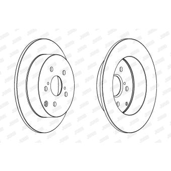 Jeu de 2 disques de frein arrière JURID 562415JC pour OPEL VECTRA 2.0 D-4D - 110cv