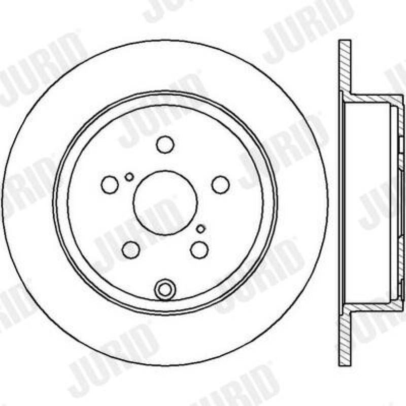 Jeu de 2 disques de frein arrière JURID 562418JC - Visuel 1