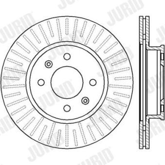 Jeu de 2 disques de frein avant JURID OEM 517121C050