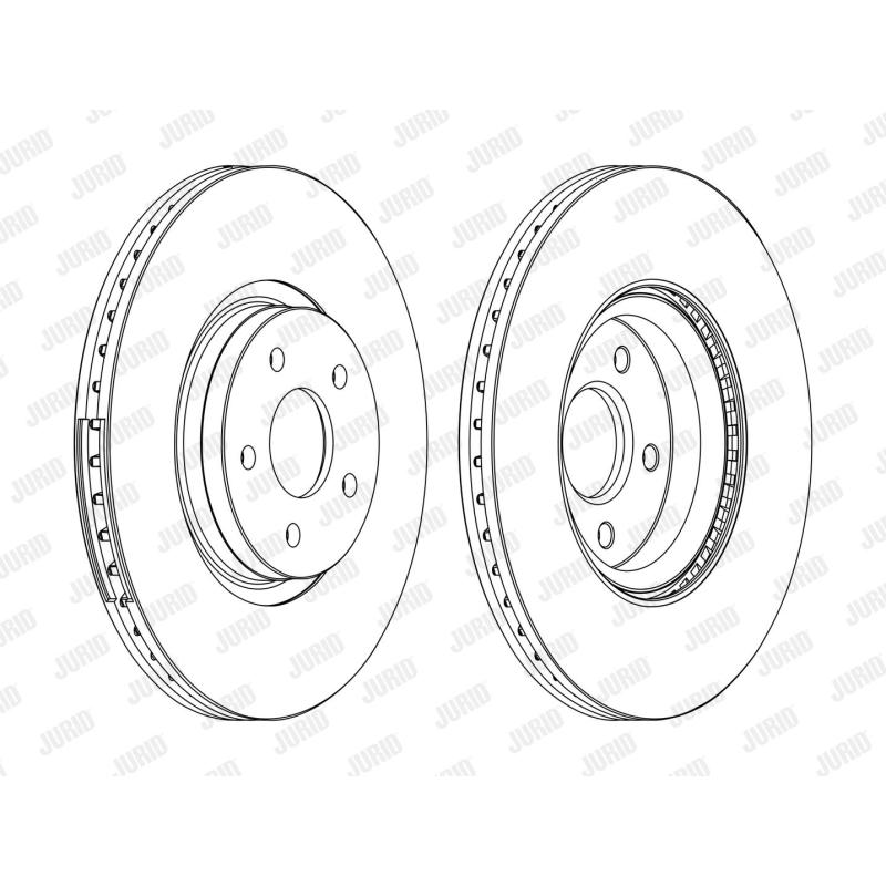 Jeu de 2 disques de frein avant JURID 562434JC-1 - Visuel 1