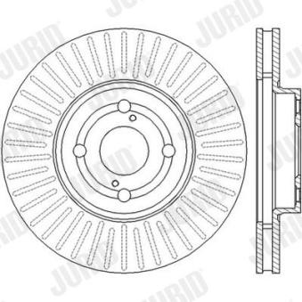 Jeu de 2 disques de frein avant JURID OEM 4351202080