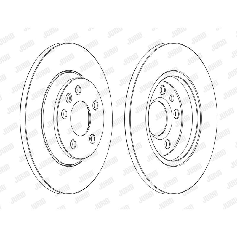 Jeu de 2 disques de frein arrière JURID 562448JC - Visuel 1