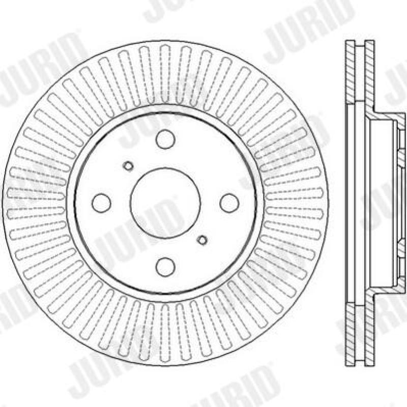 Jeu de 2 disques de frein avant JURID 562455JC - Visuel 1