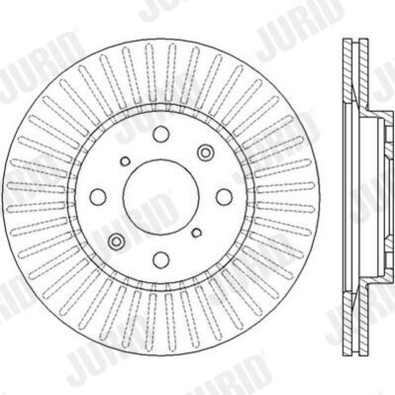Jeu de 2 disques de frein avant JURID 562456JC - Visuel 1