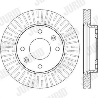 Jeu de 2 disques de frein avant JURID 562459JC pour MERCEDES-BENZ CLASSE E 1.5 CRDi VGT - 110cv