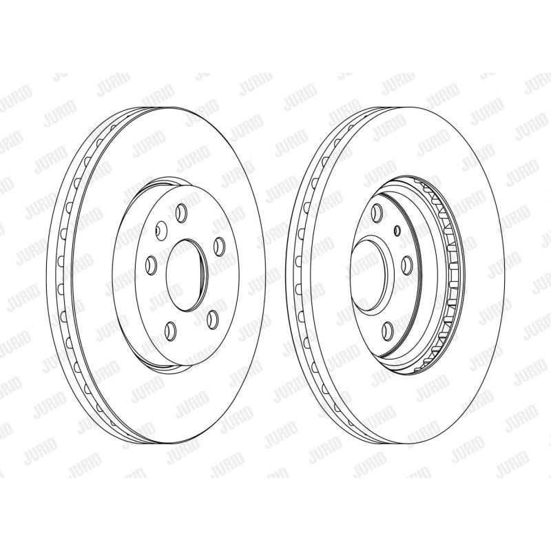 Jeu de 2 disques de frein avant JURID 562462JC-1 - Visuel 1