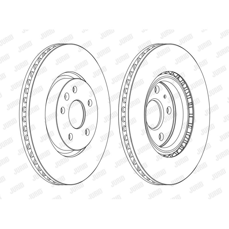Jeu de 2 disques de frein avant JURID 562464JC-1 - Visuel 1