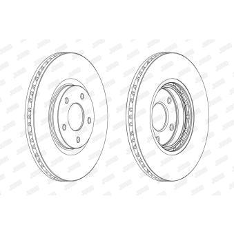 Jeu de 2 disques de frein avant JURID OEM 40206JY01A