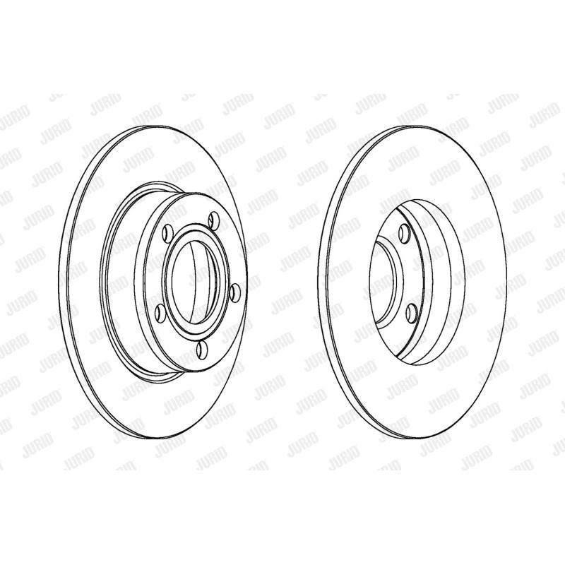 Jeu de 2 disques de frein arrière JURID 562503JC - Visuel 1