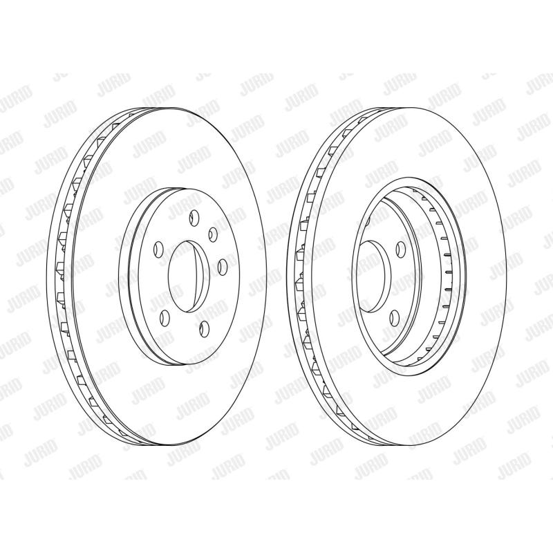 Jeu de 2 disques de frein avant JURID 562511JC-1 - Visuel 1