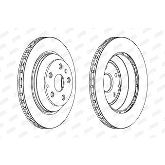 Jeu de 2 disques de frein arrière JURID OEM 7L8615601A
