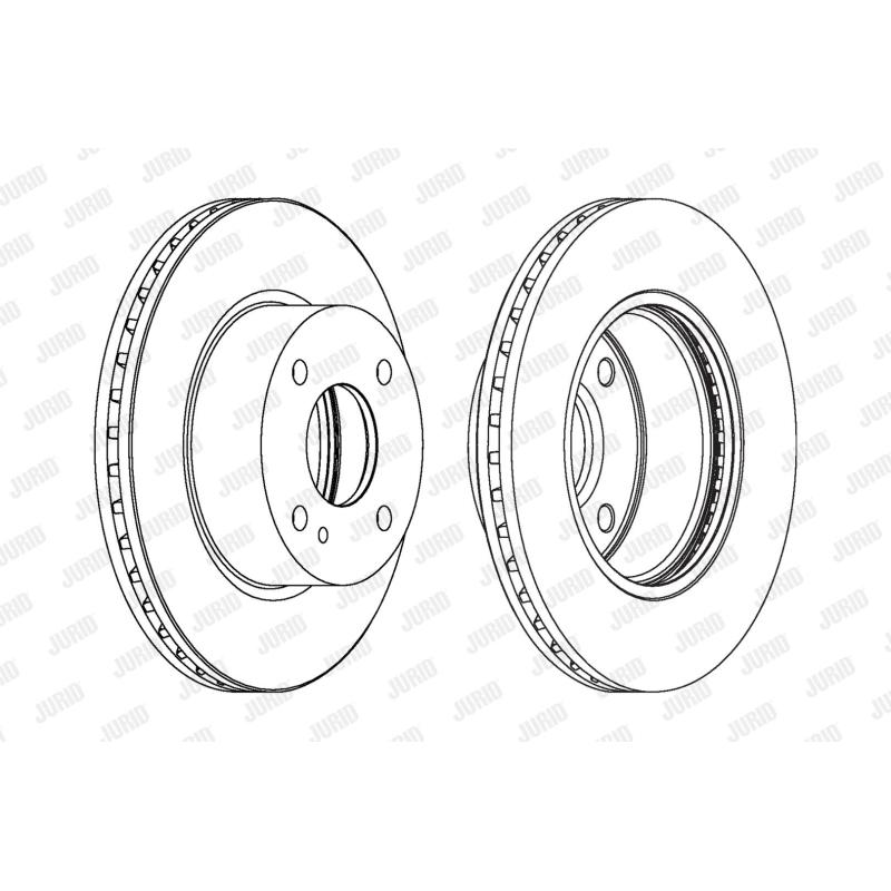 Jeu de 2 disques de frein avant JURID 562539JC - Visuel 1