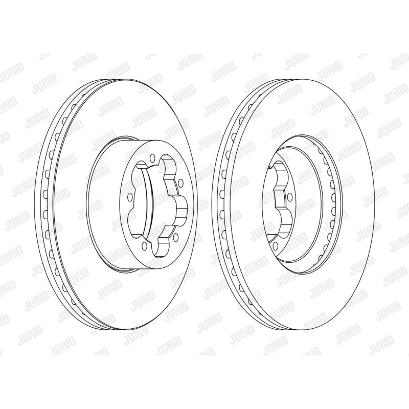 Jeu de 2 disques de frein avant JURID 562540JC-1 - Visuel 1