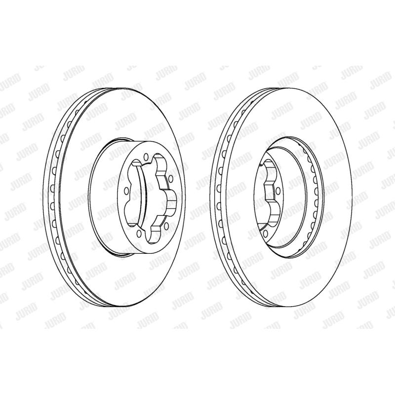 Jeu de 2 disques de frein avant JURID 562541JC - Visuel 1