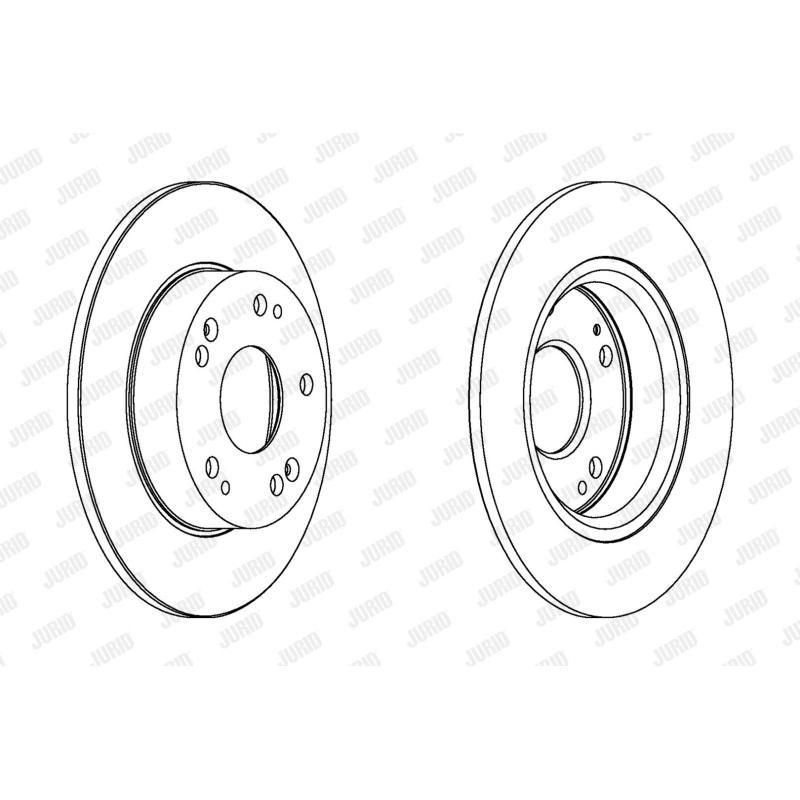Jeu de 2 disques de frein arrière JURID 562544JC - Visuel 1