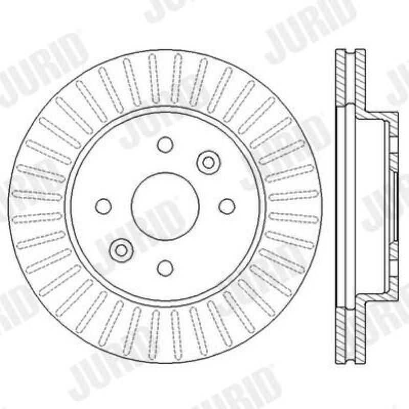 Jeu de 2 disques de frein avant JURID 562557JC - Visuel 1