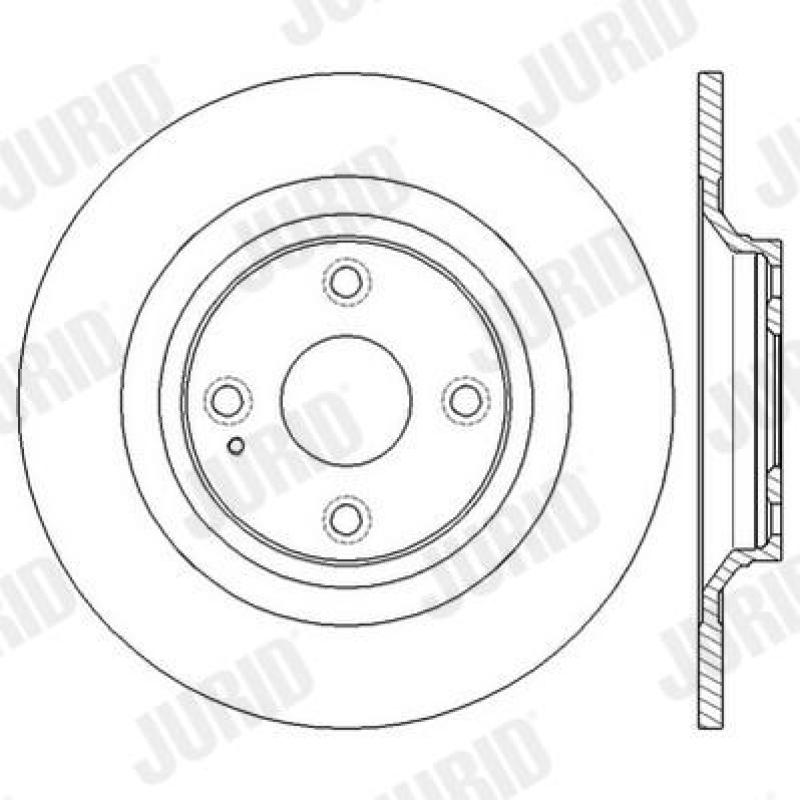 Jeu de 2 disques de frein arrière JURID 562561JC - Visuel 1