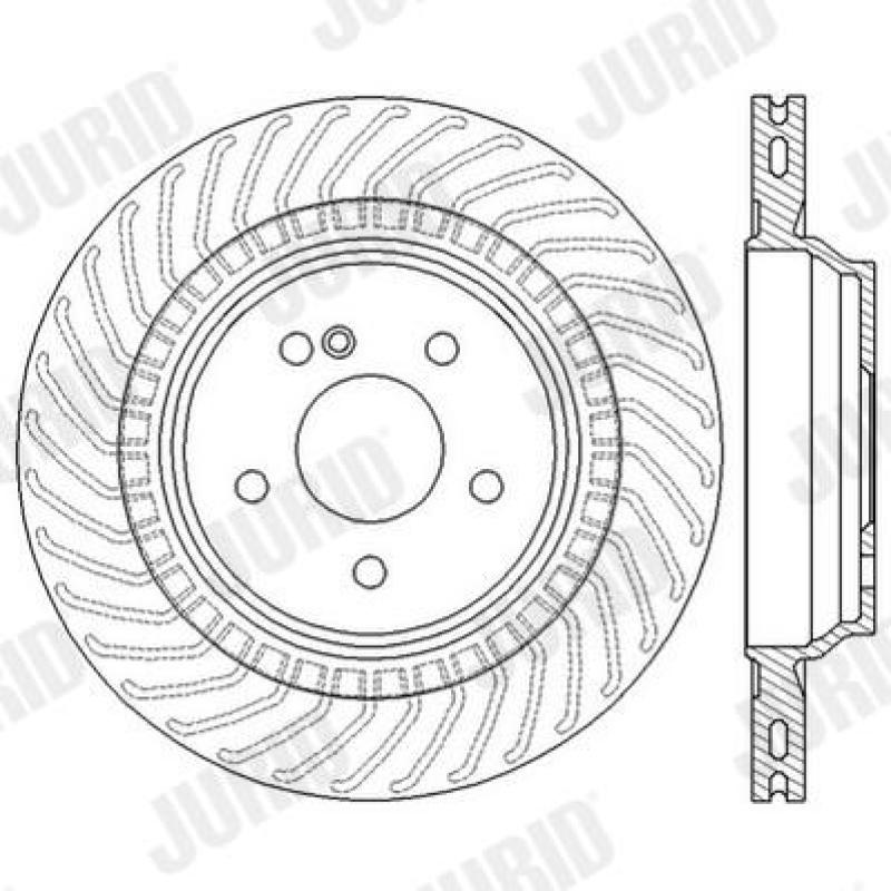 Jeu de 2 disques de frein arrière JURID 562568JC - Visuel 1