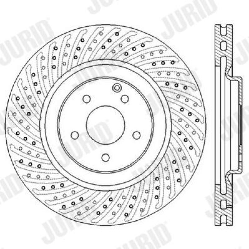 Jeu de 2 disques de frein avant JURID 562569JC - Visuel 1