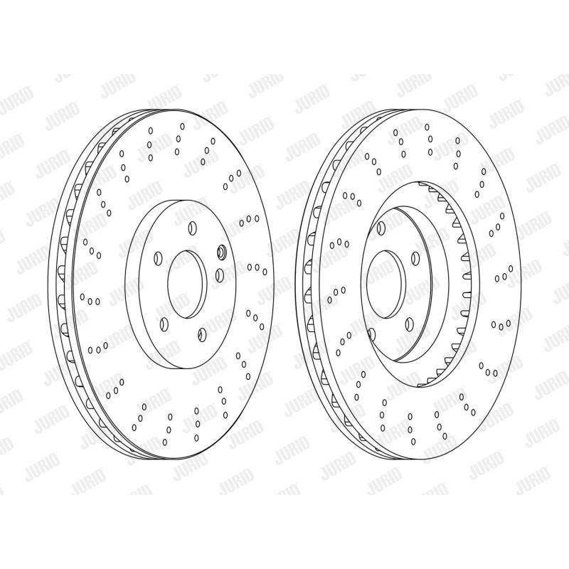 Jeu de 2 disques de frein avant JURID 562569JC-1 - Visuel 1