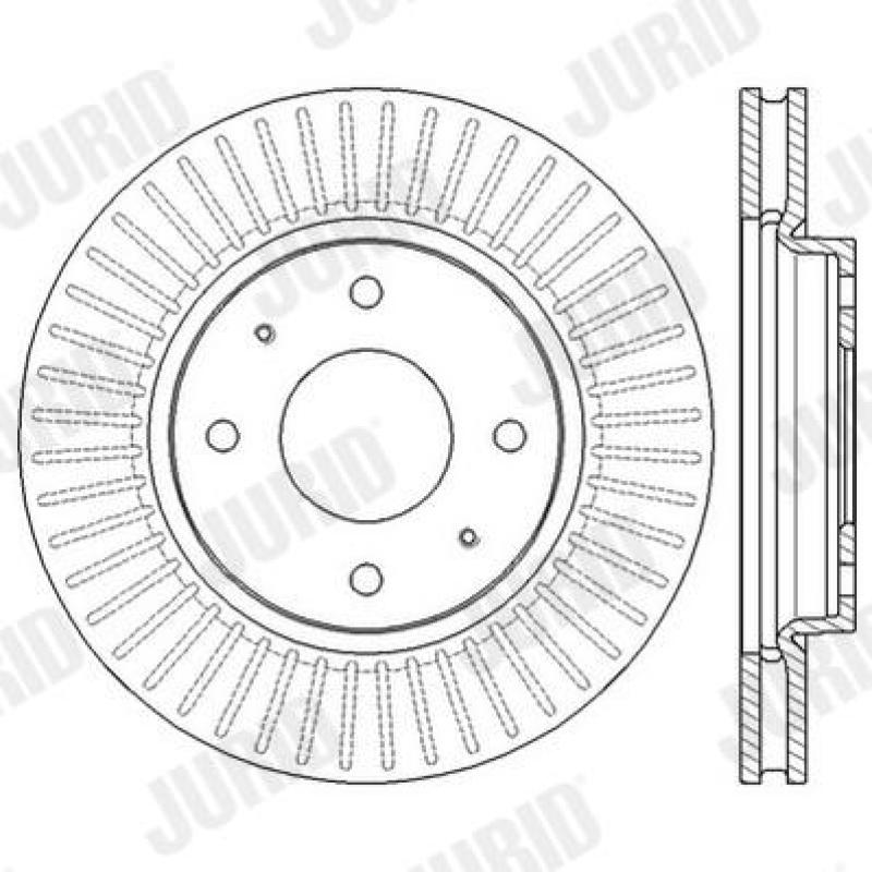 Jeu de 2 disques de frein avant JURID 562573JC - Visuel 1