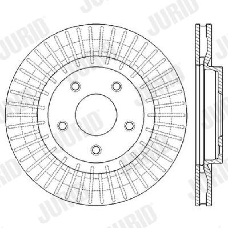 Jeu de 2 disques de frein avant JURID 562578JC - Visuel 1