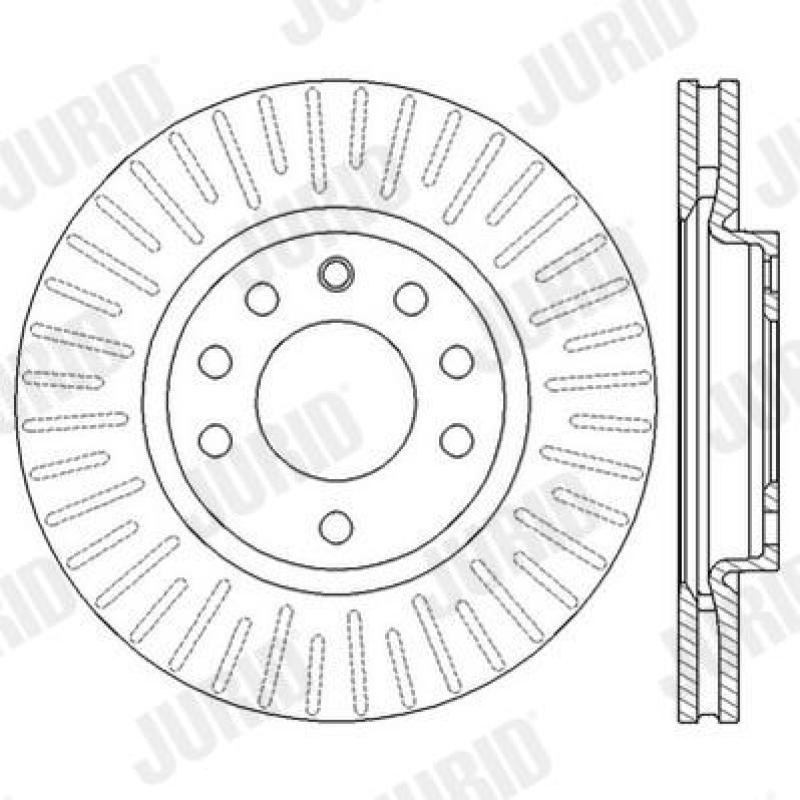 Jeu de 2 disques de frein avant JURID 562582JC - Visuel 1