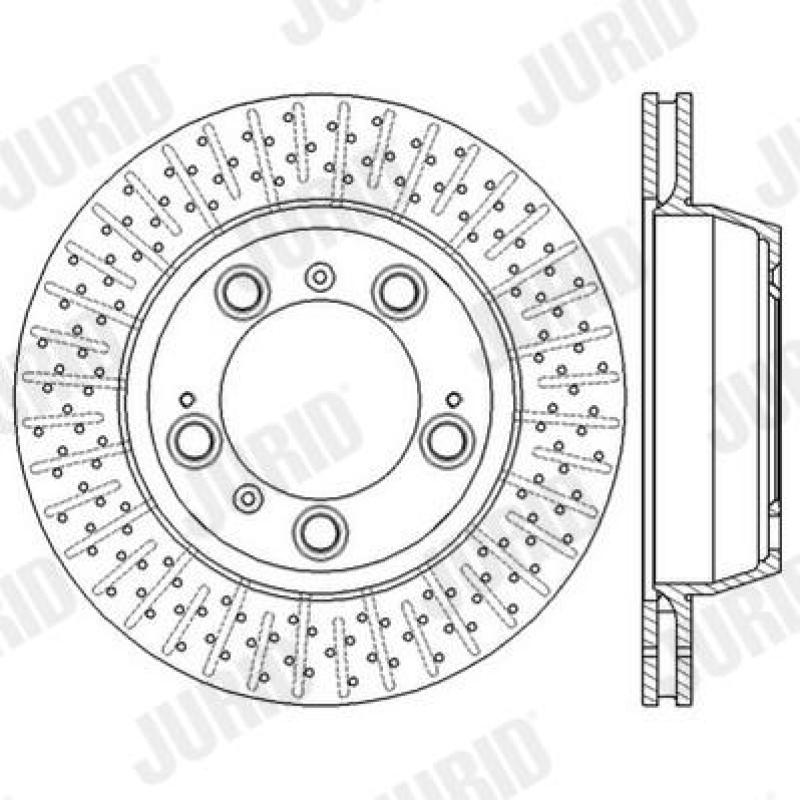 Jeu de 2 disques de frein arrière JURID 562585JC - Visuel 1