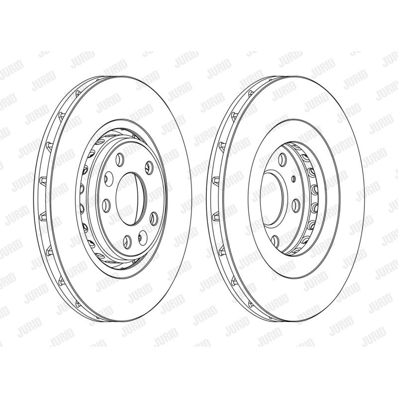 Jeu de 2 disques de frein avant JURID 562596JC-1 - Visuel 1