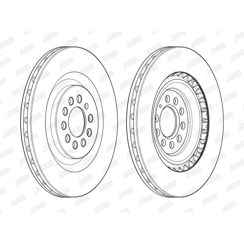 Jeu de 2 disques de frein avant JURID 562597JC-1 - Visuel 1