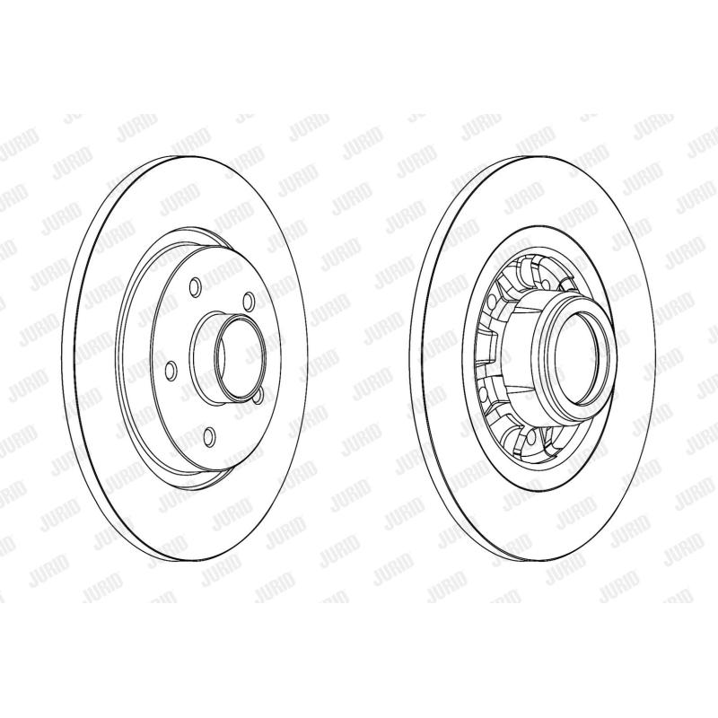 Jeu de 2 disques de frein arrière JURID 562609J - Visuel 1