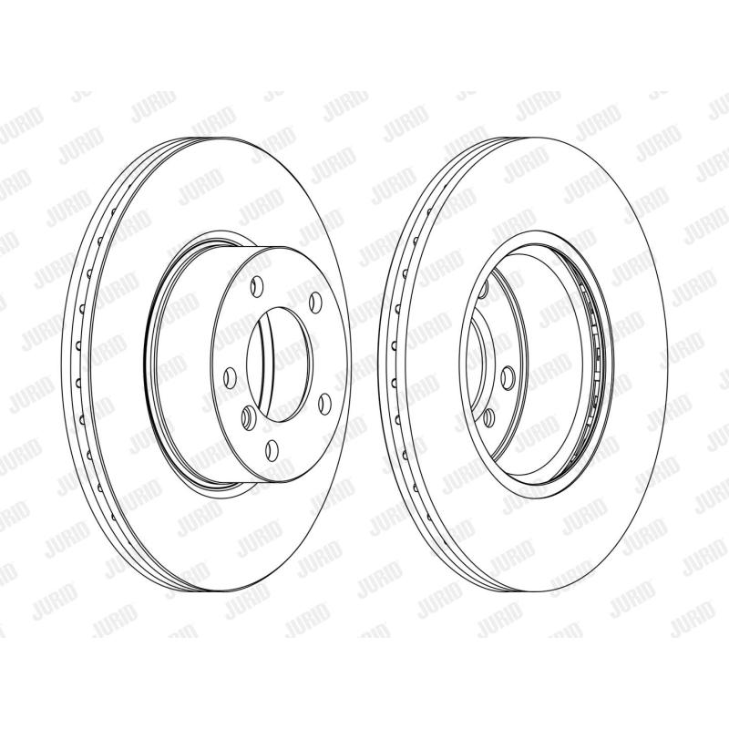 Jeu de 2 disques de frein avant JURID 562618JC - Visuel 1